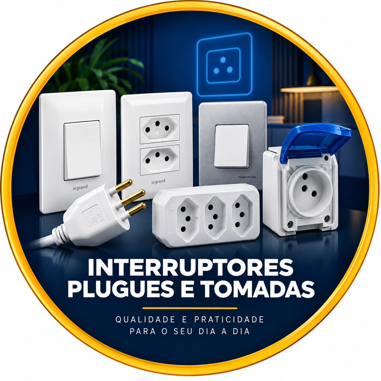 Interruptores Plugues e Tomadas