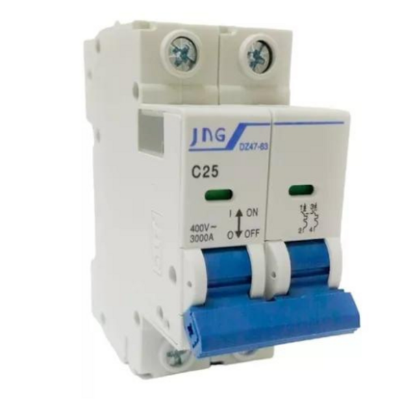 DISJUNTOR DIN BIPOLAR 25A CURVA C JNG